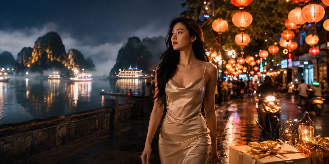 Cảnh đêm vịnh Hạ Long và không khí cá cược casino trực tuyến sg88